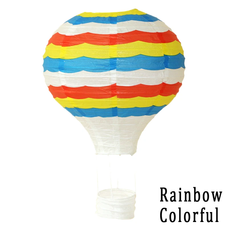 Rainbow Colorful 5 шт. большой воздушный шар бумажный фонарь Радужный висячий шар белые китайские фонарики желаний Свадебный на день рождения праздничный вечерние Декор - Цвет: Rainbow Colorful