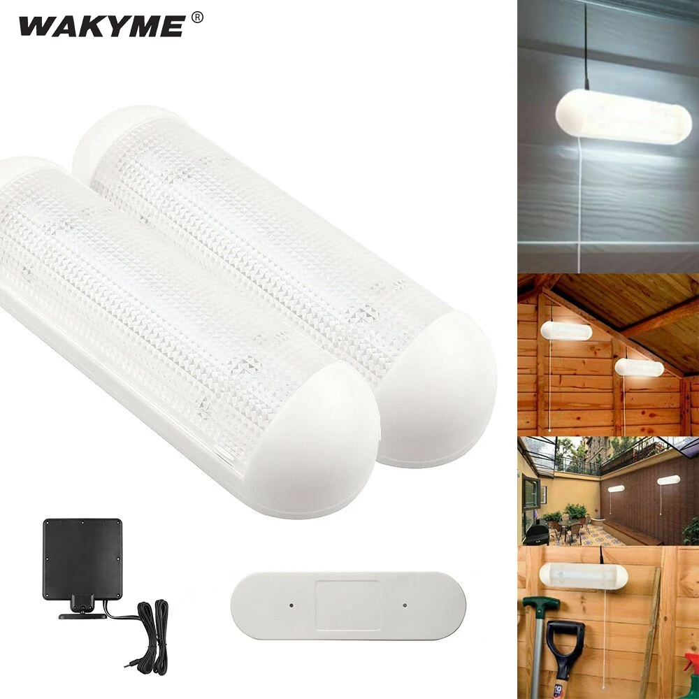 

WAKYME 2PCS 5 LED Solar Light Outdoor Wall Lamp Waterproof Solar Powered Lamp for Garden Decor Pathway Street Lamp