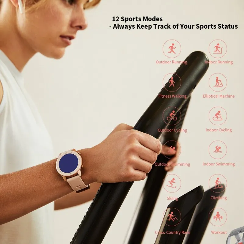 Huami AMAZFIT GTR 42 мм Smartwatch 5ATM водонепроницаемые Смарт-часы Bluetooth монитор сердечного ритма 12 дней батарея 12 спортивных режимов