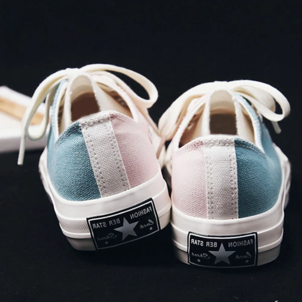 

Autumn New Sneakers Women 2020 Canvas Shoes for Female Students Casual Shoes Lace Up Girl White Blue Shoe Stylish All Match