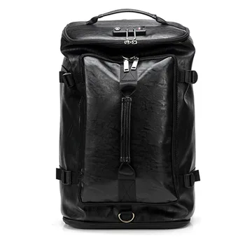 

Maison Fabre backpack male PU leather Shoulder bag Men Backpack Anti-Theft schoolbag Pack Waterproof USB Password Student Bag