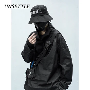 

UNSETTLE 2020SS Men/Women Sweatshirt Japanese Long Sleeve Hip Hop Casual Streetwear Shirts Turtleneck Fashion Tops