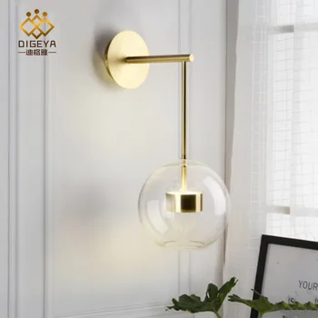 

Nordic bubble wall lamp model room hotel bedroom Creative Glass Ball wall lamp bedroom bedside wall lamp