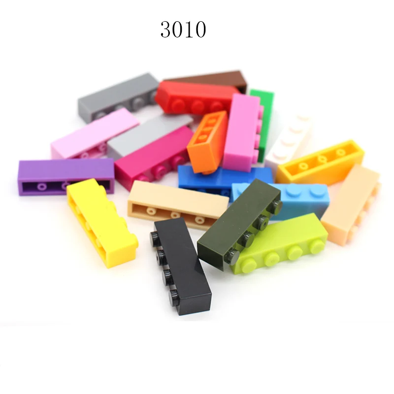 

3010 Brick 1X4 High Particles Small Building Blocks Parts DIY LOGO Toys Compatible All Brands 3010 Toys 63pcs/lot