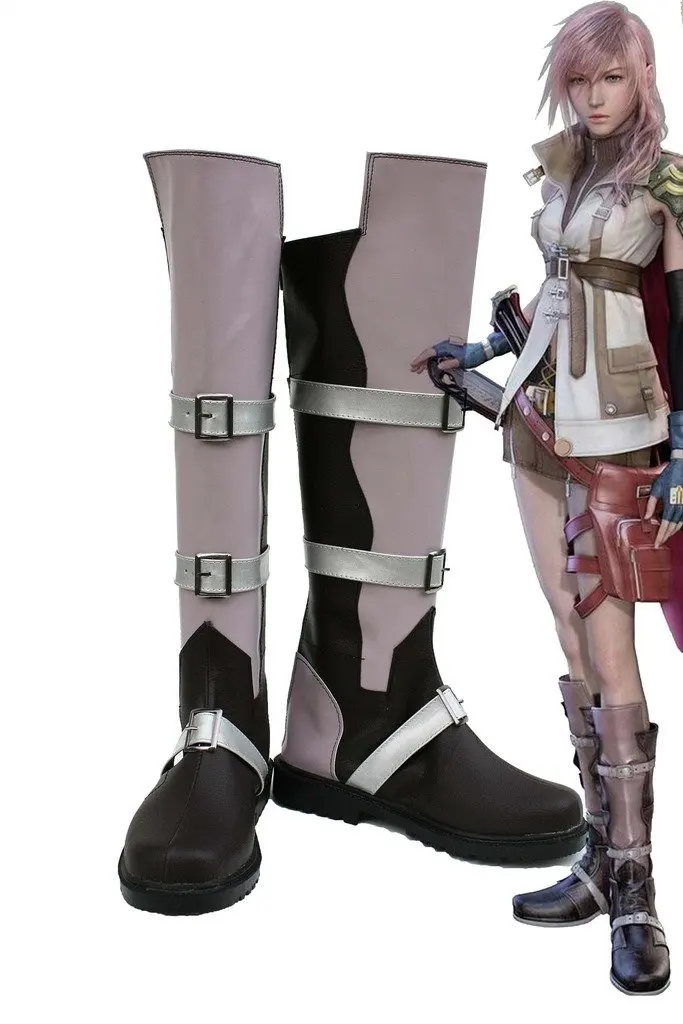 Final Fantasy Xiii Ff13 Lightning Cosplay Shoes Boots Custom Made Final Fantasy Shoes Custom Madecustom Boots Aliexpress