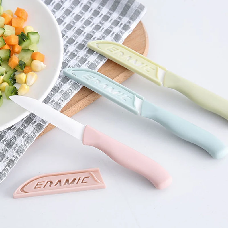 Кухонные ножи шеф-повара с белым керамическим лезвием, инструмент для нарезки овощей и фруктов