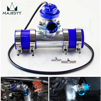 

30PSI TS BOV turbo +2.25" 57*150mm Flange Pipe + 2 * BLUE silicone hoses+ 4*clamps