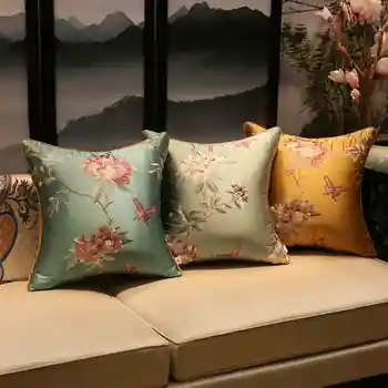 

35X50/45/50/40X60CM elegant Chinese floral embroidered cushion cover butterfly embroidery throw pillowcase sofa pillow cover