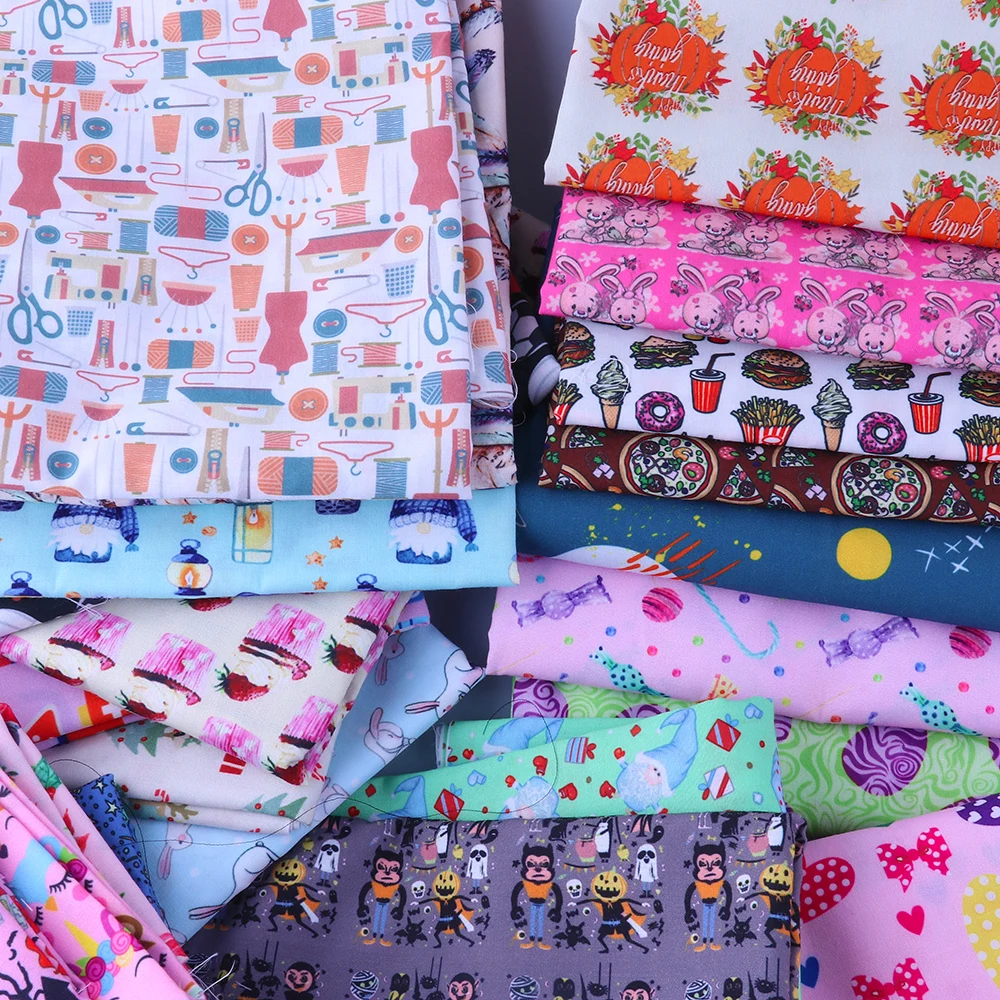 

Diy 50*140cm1 pieces (photo sample pattern random delivery) Christmas polyester printing cartoon anime fabric polyester cotton