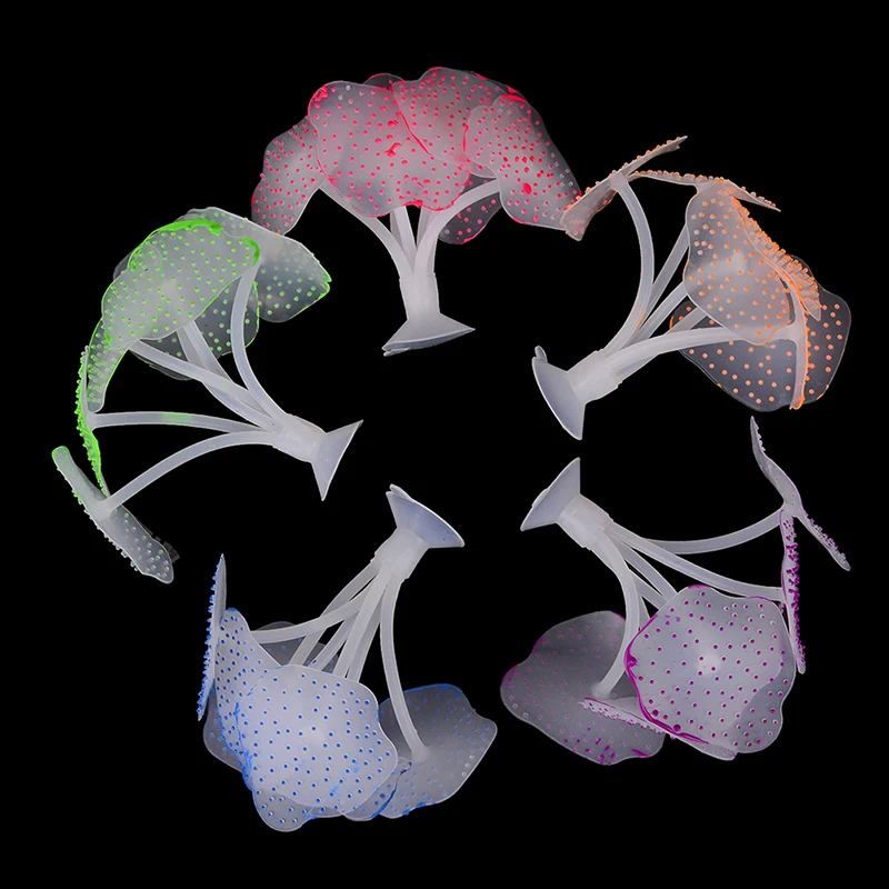 Fluorescent UnderWater Landscape Decor Simulation Coral Artificial Sucker Coral Plant Ornament Fish Tank Aquarium Accessories artificial plants fish tank ornaments fish tank decorations aquarium ornaments artificial aquarium plants mini landscape ornaments