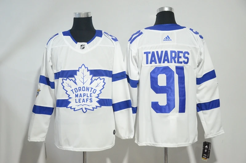 For Men Топ А+++ прошитая Toronto Мужские взрослые 34 Auston Matthews 91 John Tavares Джерси - Color: For Men