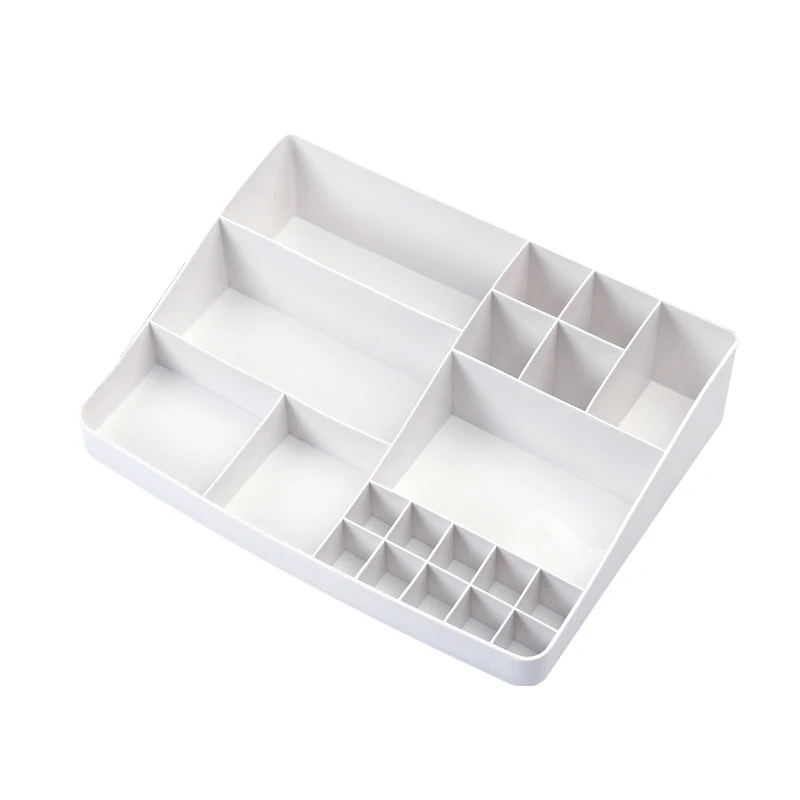 Practical Cosmetic Organizer Plastic Jewellery Space Saver Bedroom Dividing Grid Makeup Case Desktop Home Storage