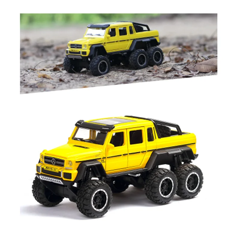 1/32 сплав грузовик G63 внедорожник литье под давлением игрушечный автомобиль модель звук и светильник 6 дверь может открыть детская Подарочная коллекция