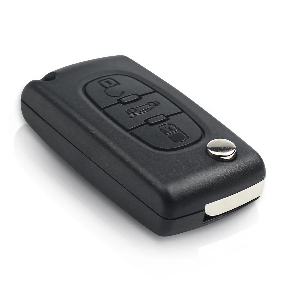 KEYYOU VA2 Автомобильный ключ ASK 433 МГц ID46 PCF7941 для Peugeot 207 407 306 Partner ect 3 кнопочный флип