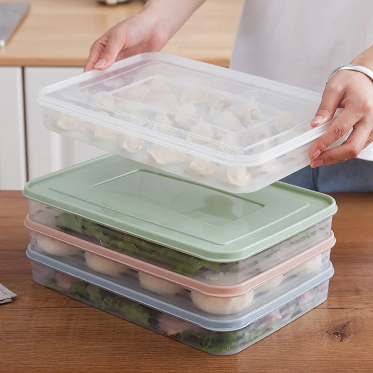

Dumplings Box Freeze Dumplings Household Refrigerator Fresh Accept Box Egg Box Boiled Dumplings Can Superposition Quick-frozen