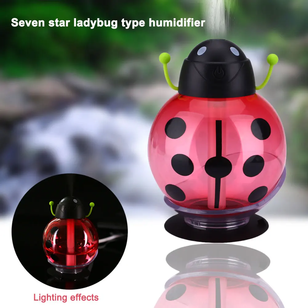 

Mini Humidifier Purifier Aroma Diffuser Ladybug Mist Maker Cartoon Design Air Freshener Incubator