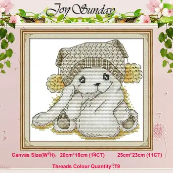 

Cute rabbit animals patterns counted 11CT 14CT Cross Stitch Sets DIY Chinese Cross-stitch Kits Embroidery Needlework Home Decor