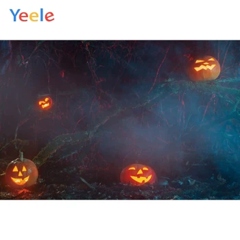 

Yeele Halloween Night Party Pumpkin Lanterns Grunge Photography Backdrops Personalized Photographic Backgrounds For Photo Studio