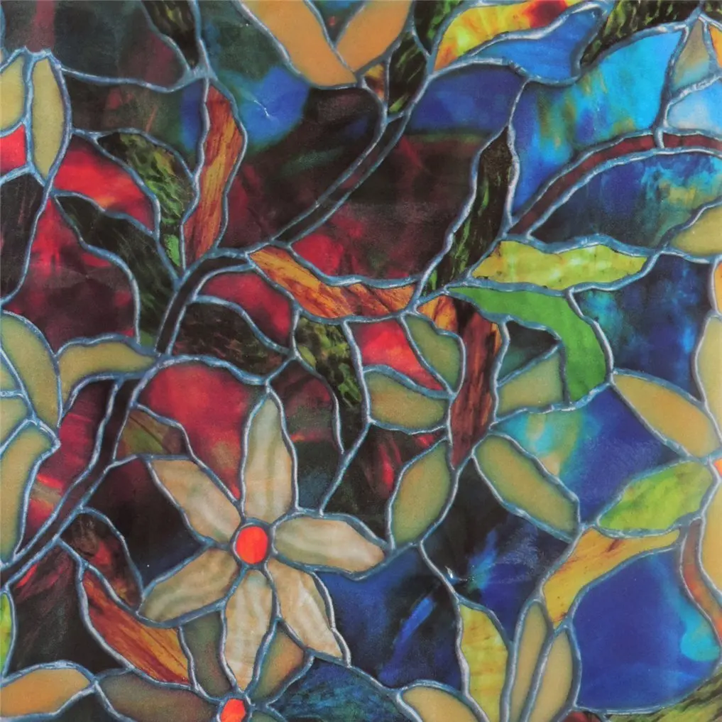 

100*45cm PVC Frosted Static Cling Stained Glass Film Window Privacy Sticker Home Bathroom Decortion