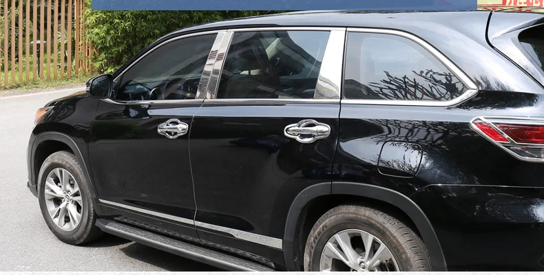 Нержавеющая сталь окна автомобиля планки для toyota highlander Kluger