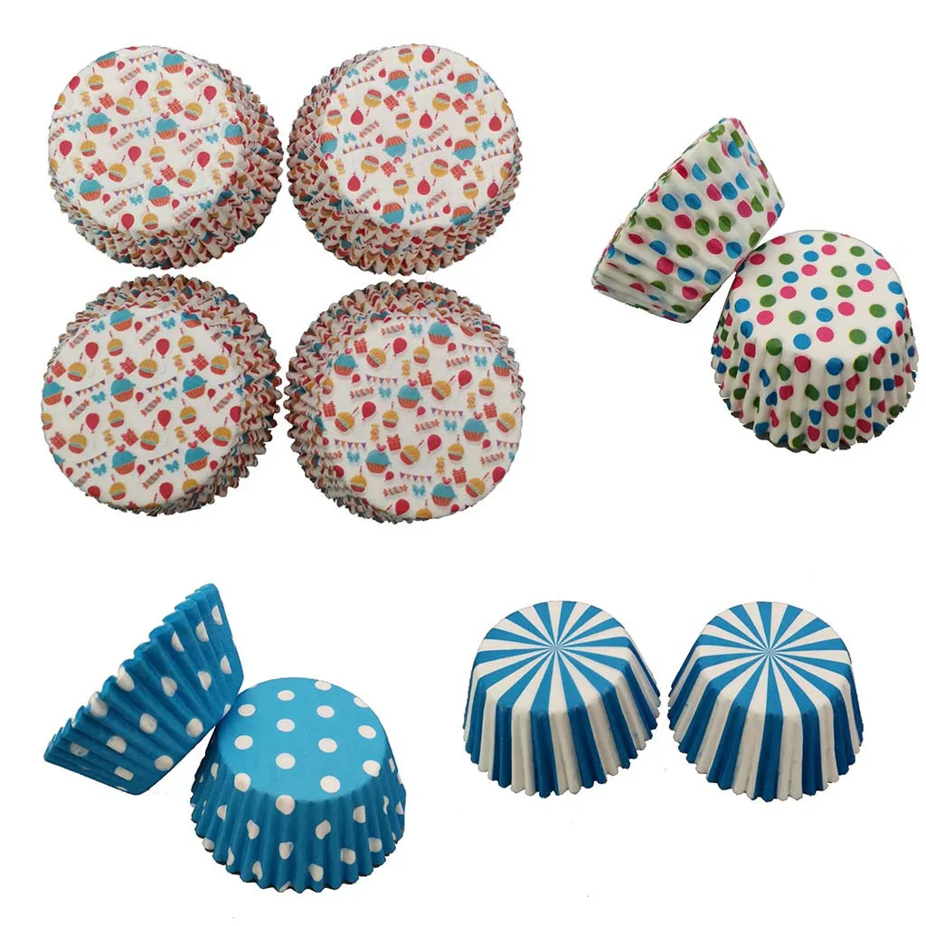 

100PCS/Set Muffin Cupcake Colorful Paper Cake Liner Case Wrapper Muffin Baking Cup Party Baking Mold Tools presentoir gateau