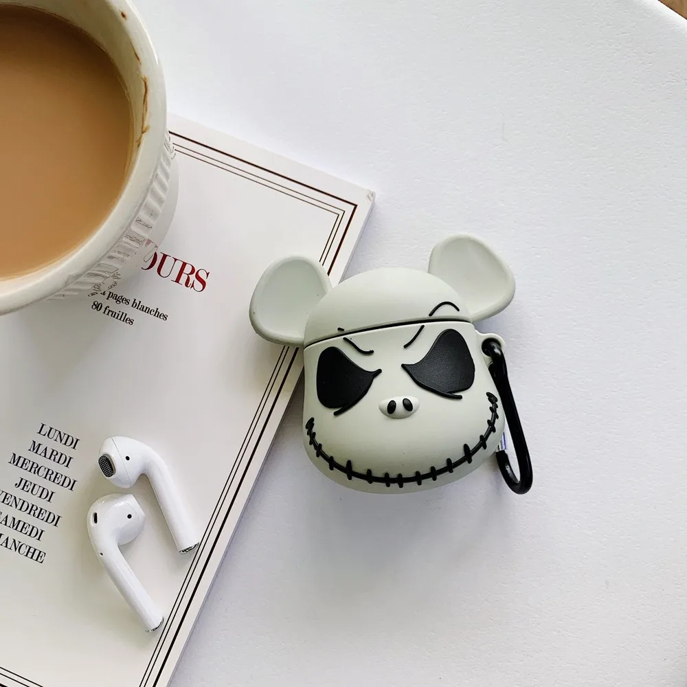 The Nightmare Before Christmas Jack Skellington Earphone Case for apple airPods 1 2 Bluetooth headset Silicone protective cover
