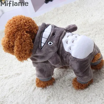 

Miflame Cartoon Dog Hoodies Totoro Small Medium Dogs Clothes For Pet Sweater Fleece Schnauzer Bichon Clothes Dog Pajamas Winter