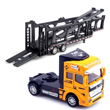 

1:48 Pull Back Power Alloy Super Truck Vehicle Simulator Transporter Model Car Interesting Toys For Children Birthday Party Gift