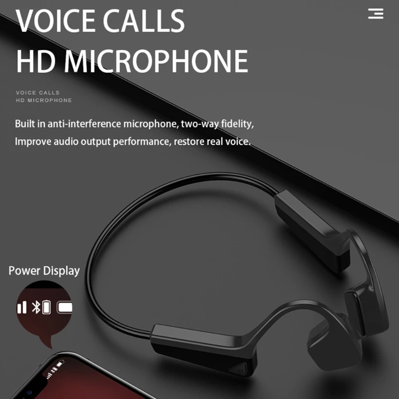 

V11 Bone Conduction Earhook Earphone Wireless Bluetooth 5.0 Headset Handsfree Calls Business Driving Gaming Headphone