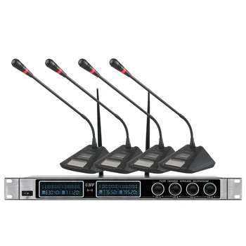 プロフェッショナルワイヤレスマイクシステム 4 会議マイク専用会議室、教会学校音声マイク