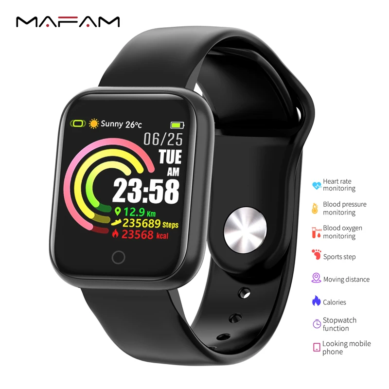 

MAFAM QW21 Smart Watch Clock Monitor Fitness Tracker Heart Rate Blood Pressure Sport Watch For Android IOS iphone