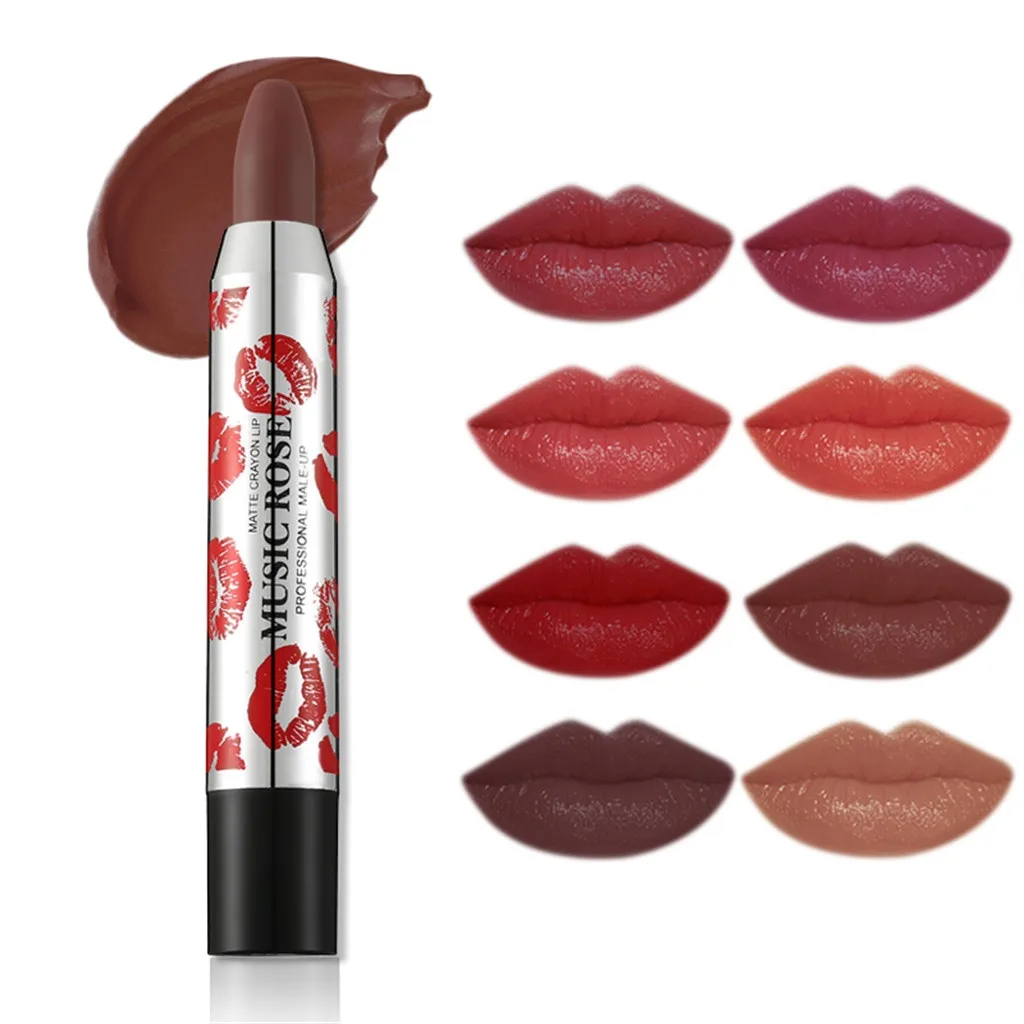 

Crayon Lipstick Long Lasting Not Decolorizing Matte Velvet Lipstick Pen Sexy Pigments Makeup Matte Lipsticks Beauty Lips Y806