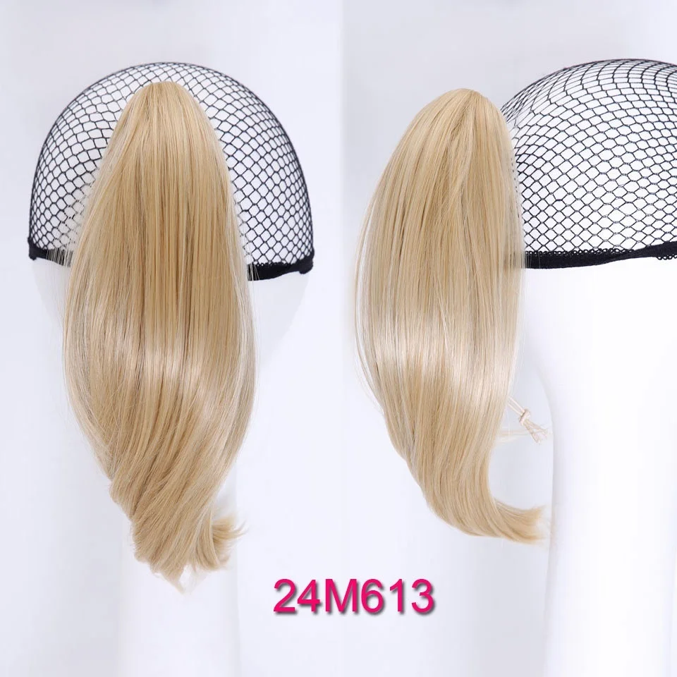 LUPU коготь синтетический конский хвост волосы для наращивания короткий конский хвост клип в части волос Высокая температура волокна головной убор аксессуары для волос - Цвет: 24M613