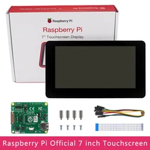 Raspberry Pi-pantalla táctil Original de 7 pulgadas, 800x480 HD, LCD a Color de 24 bits, conexión DSI, para Raspberry Pi 4B/3B +/Zero