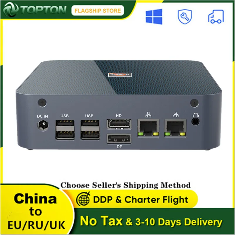 Мини-ПК Topton AMD Ryzen 9 5900HX R7 5800U 2 x DDR4 M.2 NVMe SSD 5 ГГц LAN игровой настольный компьютер 3x4K HD