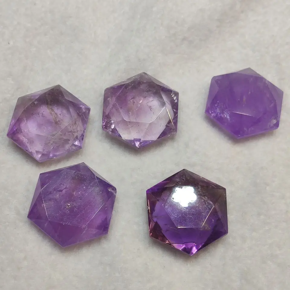1pcs Amethyst Star of David Metaphysical Healing Tool- Hexagon Design