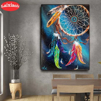 

5D DIY diamond painting wind chimes mosaic embroidery cross stitch embroidery dream catcher painting full drill home decoration