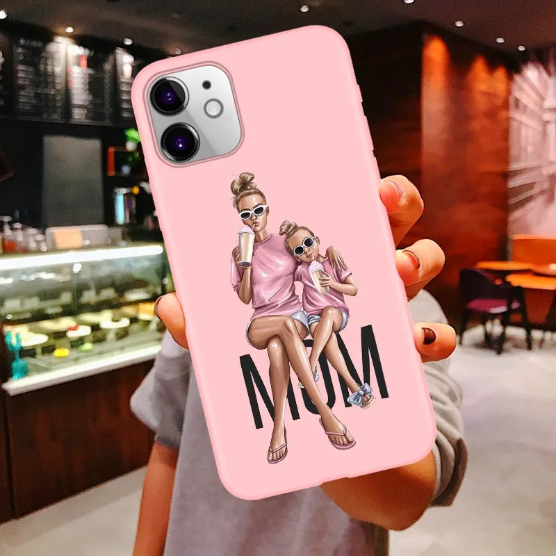 New Year Christmas boss coffee Vogue girl Pink Silicone Candy Case Coque For iPhones 11 Pro Max 2019 Xs 6S 7 8 Plus X XS Max XR