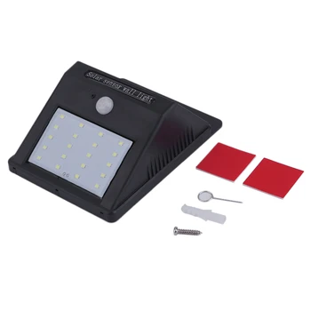 

20 LED Solar Powered Security Human Motion Sensor Light Induction Lamp Outdoor Wall Garden Bright Lighting