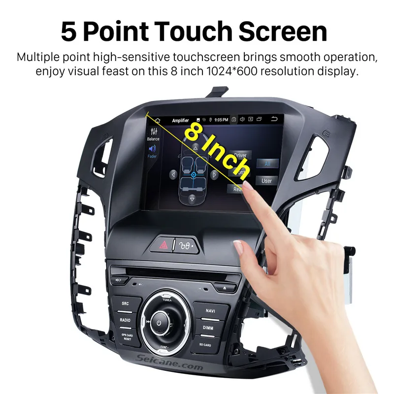 Discount Seicane 8" Android 9.0 4G+32G 8-core Car GPS Headunit Multimedia Navigation for Ford focus 2011-2013 IPS Stereo tape recorder 3