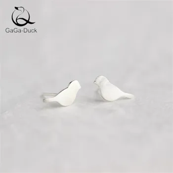 

New Fashion Jewelry Cute Animal 925 Sterling Silver Personality Brushed Sweet Bird Simple Women Stud Earrings E50