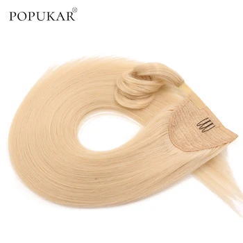 

Popukar Grade 12a virgin hair straight ponytail extension high quality real mongolian human hair ponytail 60#