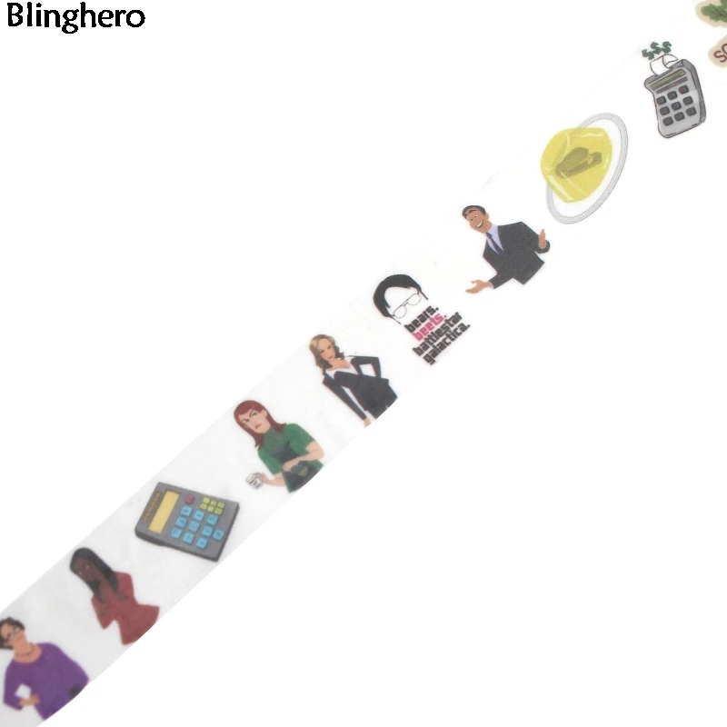 Blinghero офисная 15 мм X 5 м декоративная васи лента крутая клейкая лента рукоделие изоляционная лента клейкие ленты Скрапбукинг наклейка BH0022