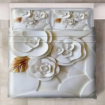 

3D Stereoscopic Flower 3Pcs/Set Cartoon Bedding Set Sheet Children Room Bed Sheet Pillow case Bedding Set