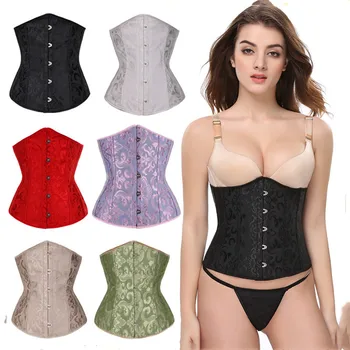 

Gothic Underbust Sexy Corset and Waist Cincher Bustiers Top Workout Body Shaper Belt Plus Size Lingerie Slimming Corselet S-6XL
