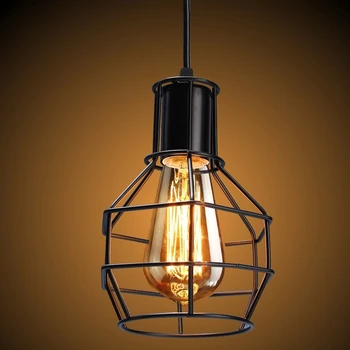 

Lamp Covers Retro Metal Lamp Guard Industrial Lampshade for Pendant Lights Ceiling Pendant Cage Home Cafe Shop Decoration D30