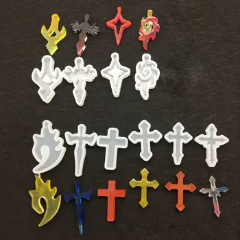 

Cross Pendant Silicone Resin Mold Jewelry Making Casting Mould Craft DIY Tools Dried Flower Resin Decorative DIY Hand Crafts
