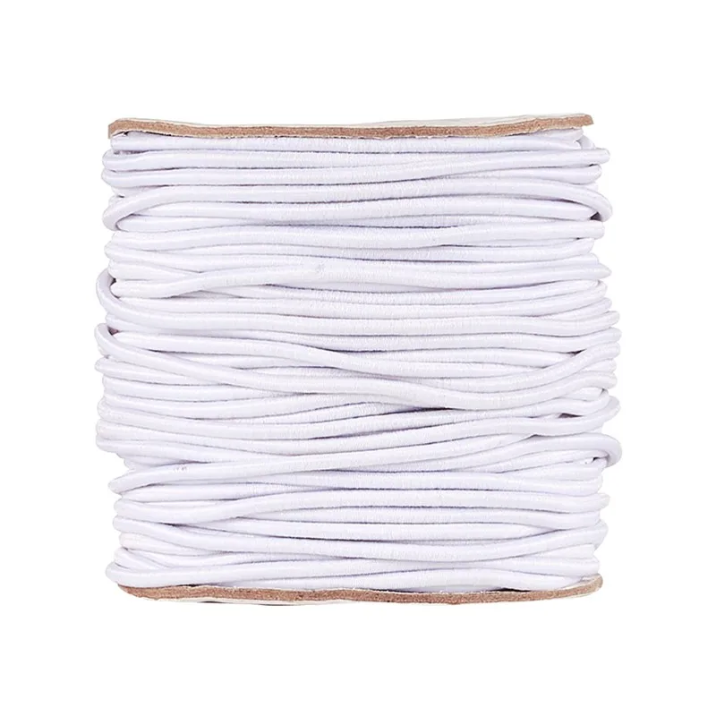 

Round Elastic Cord, with Nylon Outside and Rubber Inside, 2mm; 40m/roll