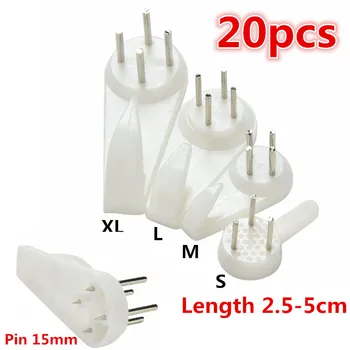 

20pcs White Painting Photo Frame Hook Plastic Invisible Wall Hooks Mount Photo Picture Nail Hook Hanger Mirror Hanging Hangers