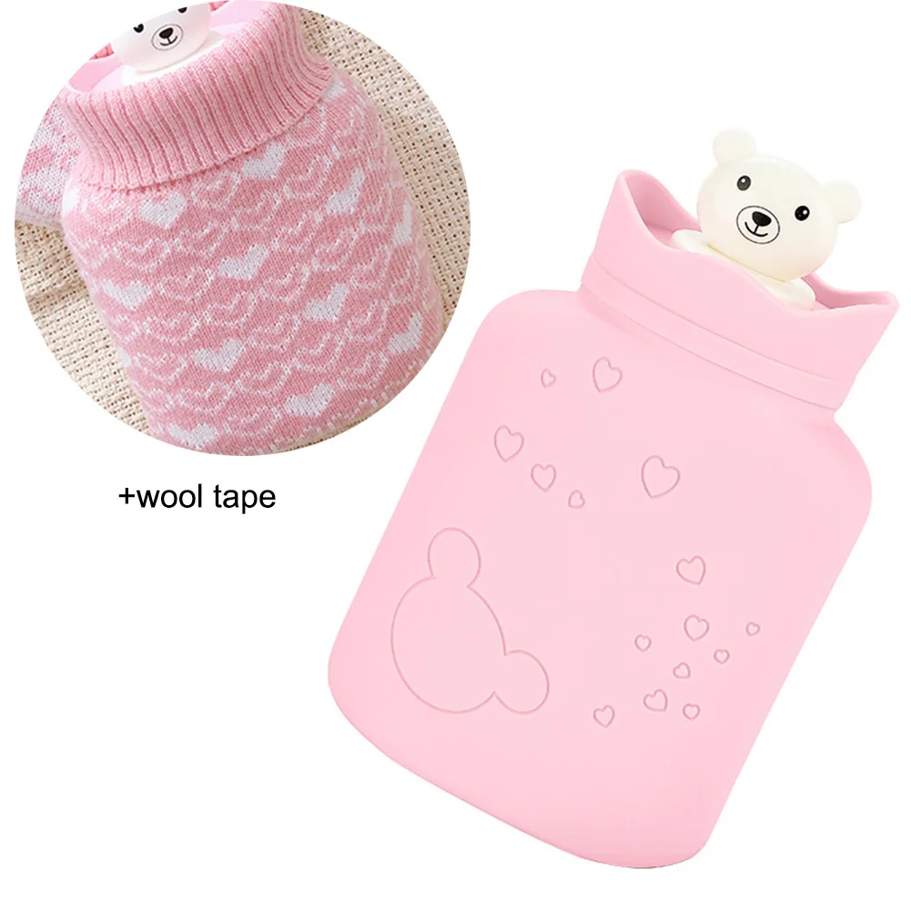 Pink 300 мл, силиконовая грелка для воды, теплая сумка, ручная грелка, мини, портативная, для детей, студентов, безопасная, Взрывозащищенная, теплая, новинка, N26 - Цвет: Pink